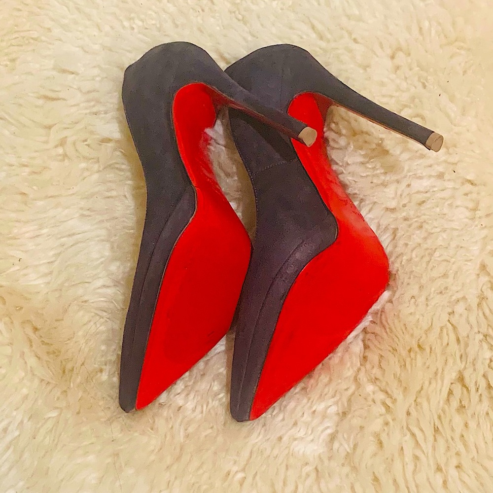 Christian Louboutin dark gray pumps. Like new